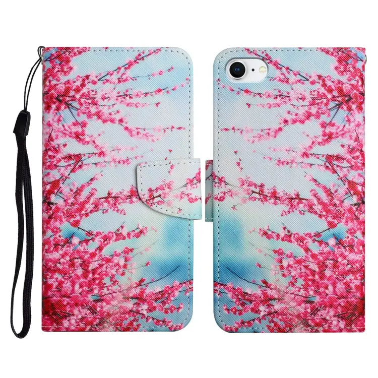 Painted Pattern Horizontal Flip Leather Case with Holder & Card Slot & Wallet For iPhone SE 2022 / SE 2020 / 8 / 7