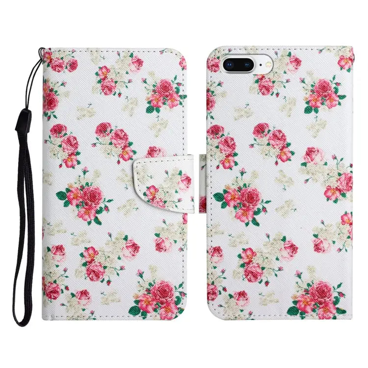 Painted Pattern Horizontal Flip Leather Case with Holder & Card Slot & Wallet For iPhone 8 Plus & 7 Plus - For iPhone 8