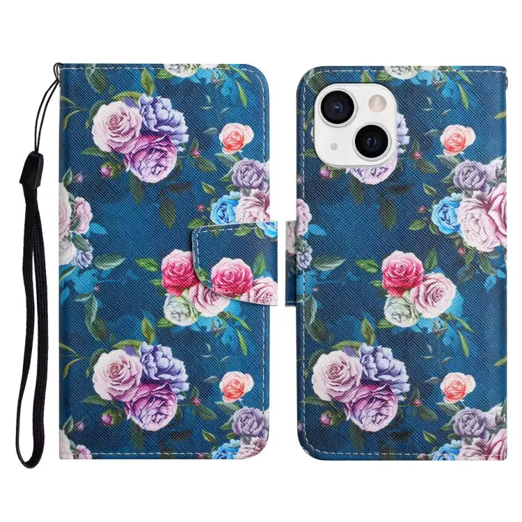 Painted Pattern Horizontal Flip Leather Case with Holder & Card Slot & Wallet For iPhone 13 mini - For iPhone 13 mini