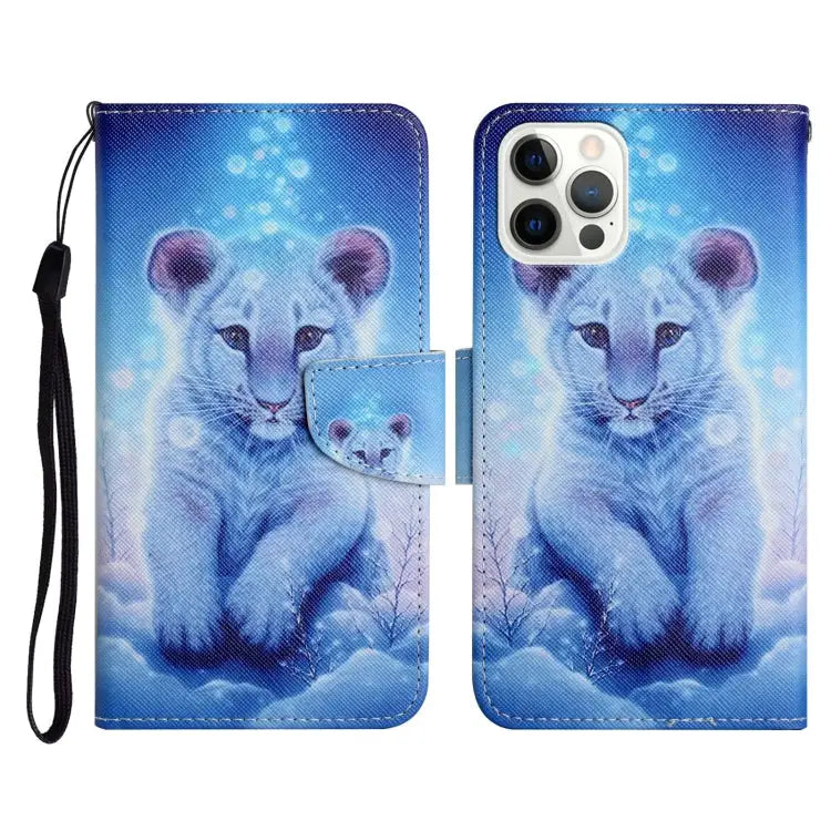 Painted Pattern Horizontal Flip Leather Case with Holder & Card Slot & Wallet For iPhone 13 Pro Max - For iPhone 13 Pro