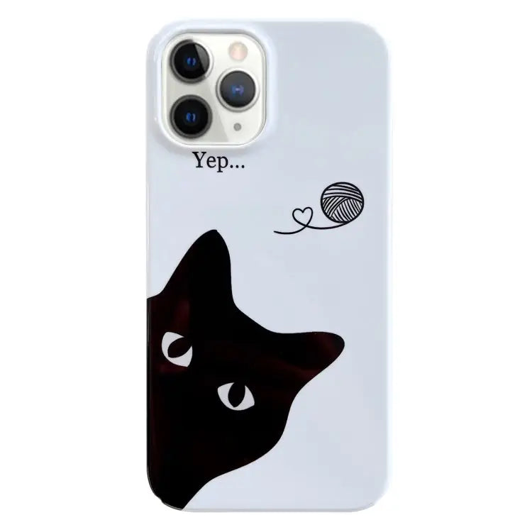 Painted Pattern PC Phone Case For iPhone 11 For iPhone 11 Pro Max - For iPhone 11 Pro Max / Black Cat - Apple