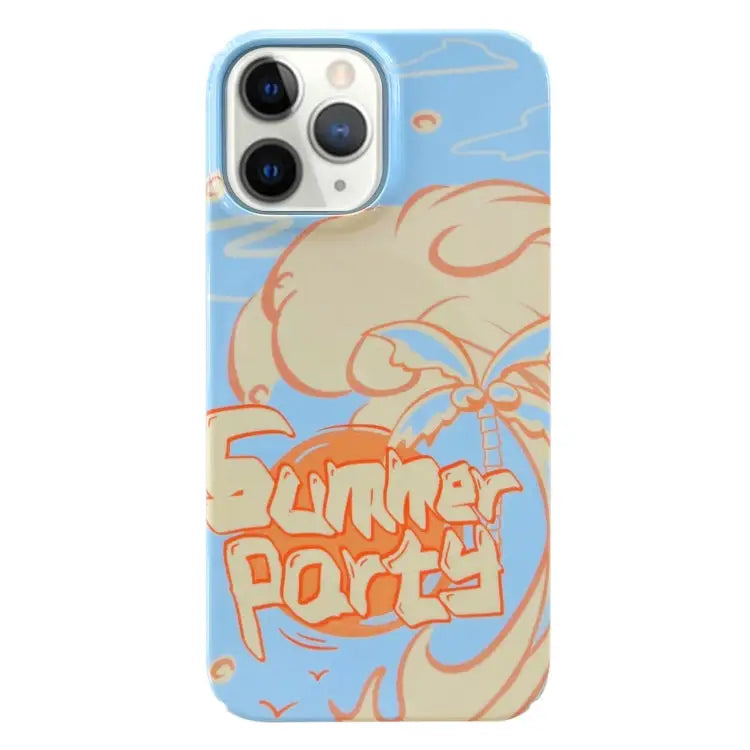 Painted Pattern PC Phone Case For iPhone 11 For iPhone 11 Pro Max - For iPhone 11 Pro Max / Summer Party - Apple