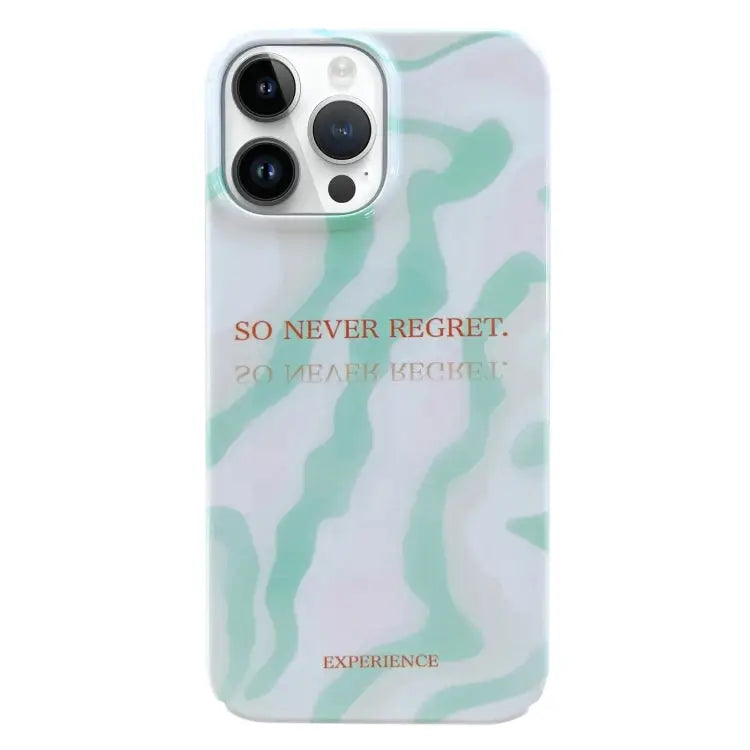 Painted Pattern PC Phone Case For iPhone 13 Pro Max For iPhone 12 - For iPhone 13 Pro Max / Matcha Green - Apple
