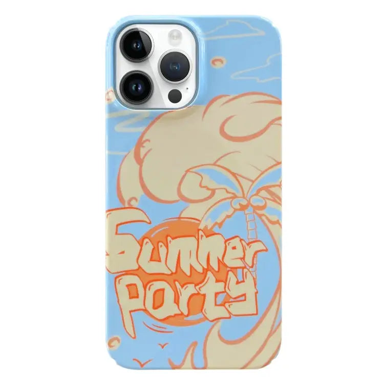 Painted Pattern PC Phone Case For iPhone 13 Pro Max For iPhone 12 - For iPhone 13 Pro Max / Summer Party - Apple
