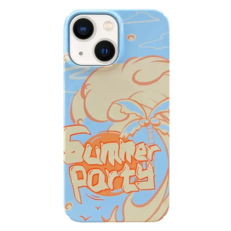 Painted Pattern PC Phone Case For iPhone 13 For iPhone 13 Pro - For iPhone 13 / Summer Party - Apple Accessories
