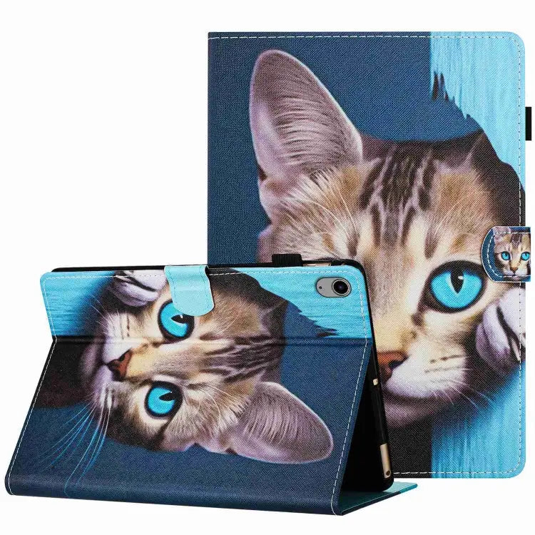 Painted Pattern Stitching Smart Leather Tablet Case For iPad 10th Gen 10.9 2022 For iPad mini 2024 / mini 6 For iPad 11