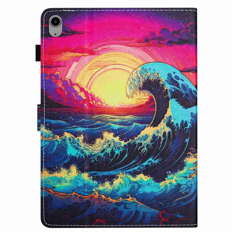 Painted Pattern Stitching Smart Leather Tablet Case For iPad 10th Gen 10.9 2022 For iPad mini 2024 / mini 6 For iPad 11