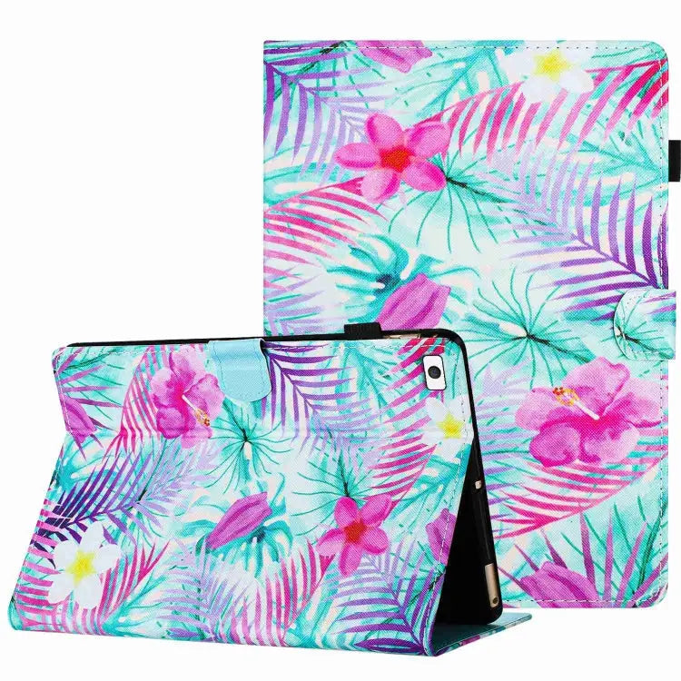 Painted Pattern Stitching Smart Leather Tablet Case For iPad mini 5 / 4 / 3 / 2 / 1 For iPad 9.7 2018 / 2017 - For iPad