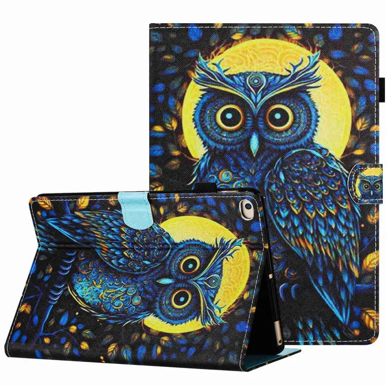 Painted Pattern Stitching Smart Leather Tablet Case For iPad mini 5 / 4 / 3 / 2 / 1 For iPad 9.7 2018 / 2017 - For iPad