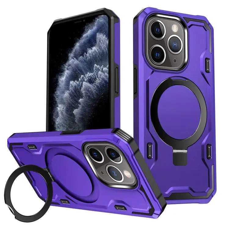 Patronus MagSafe Magnetic Holder Phone Case - For iPhone 11 Pro Max / Purple