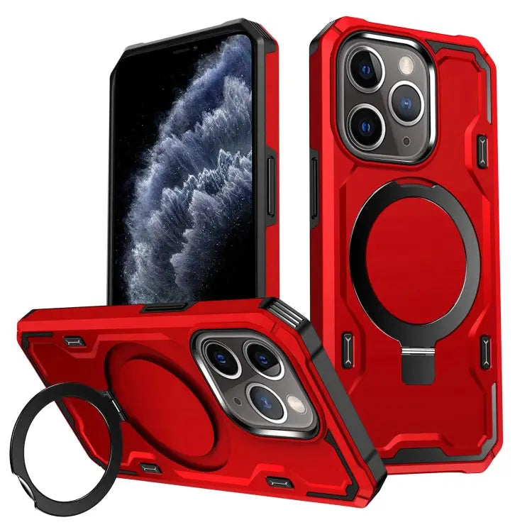 Patronus MagSafe Magnetic Holder Phone Case - For iPhone 11 Pro Max / Red