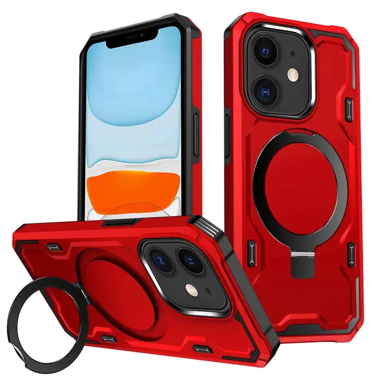 Patronus MagSafe Magnetic Holder Phone Case - For iPhone 11 / Red