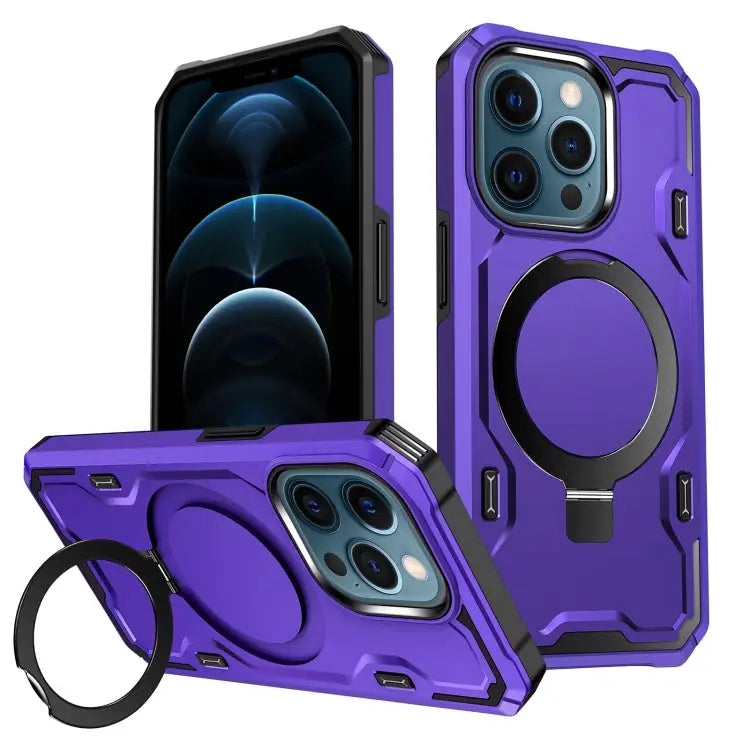 Patronus MagSafe Magnetic Holder Phone Case - For iPhone 12 Pro Max / Purple