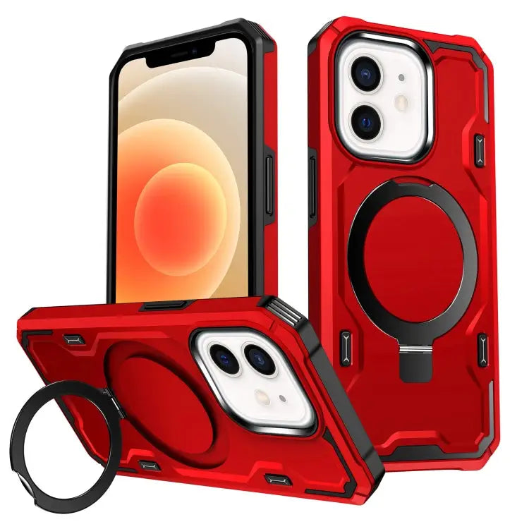 Patronus MagSafe Magnetic Holder Phone Case - For iPhone 12 / 12 Pro / Red