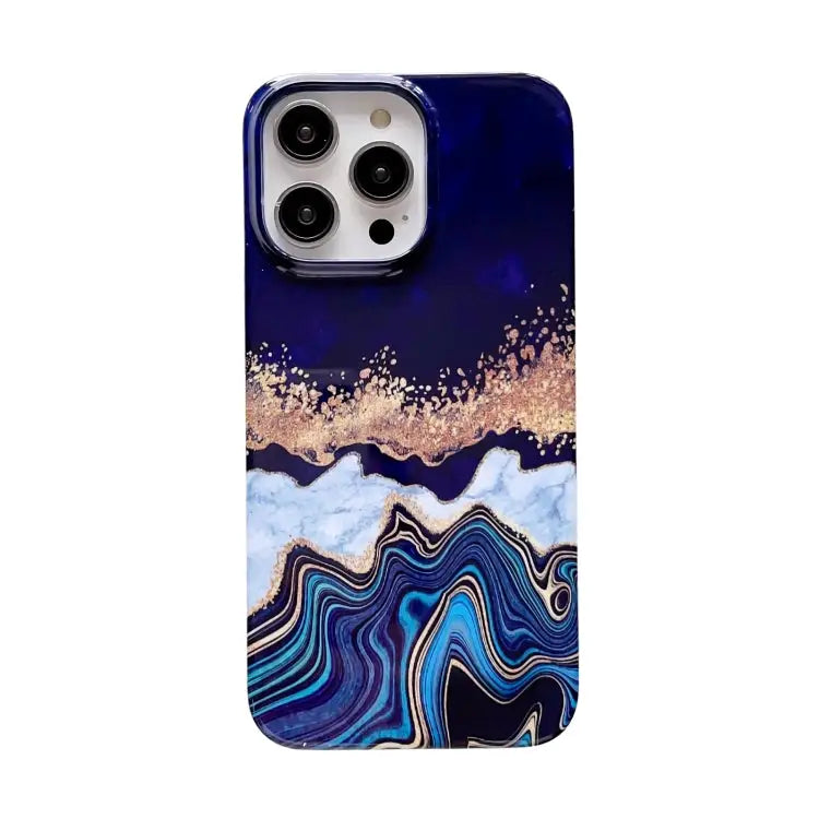 Pattern PC Shockproof Protective Phone Case For iPhone 11 - For iPhone 11 / Gold Purple Marble - Apple Accessories