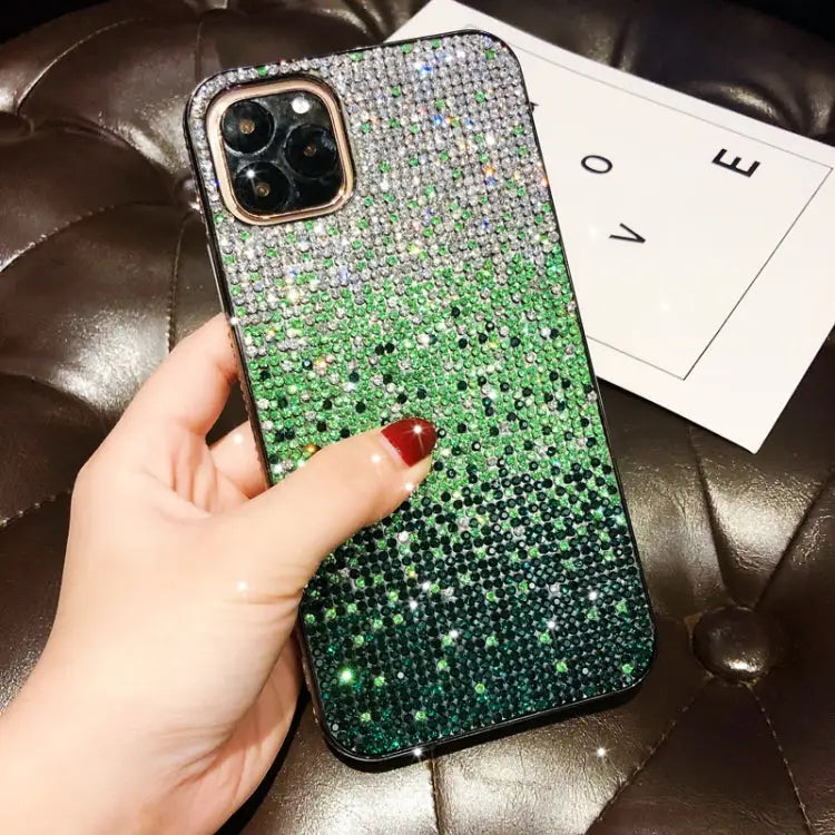 PC + Crystal Diamond Tri-Color Gradient Protective Case For iPhone 11 Pro For iPhone 11 For iPhone 11 Pro Max - Apple