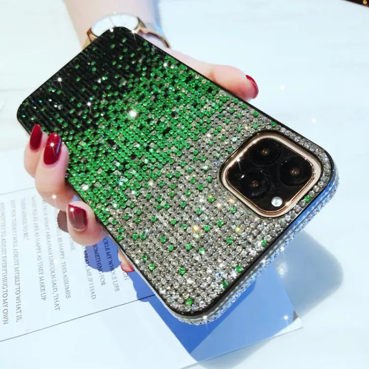 PC + Crystal Diamond Tri-Color Gradient Protective Case For iPhone 11 Pro For iPhone 11 For iPhone 11 Pro Max - Apple