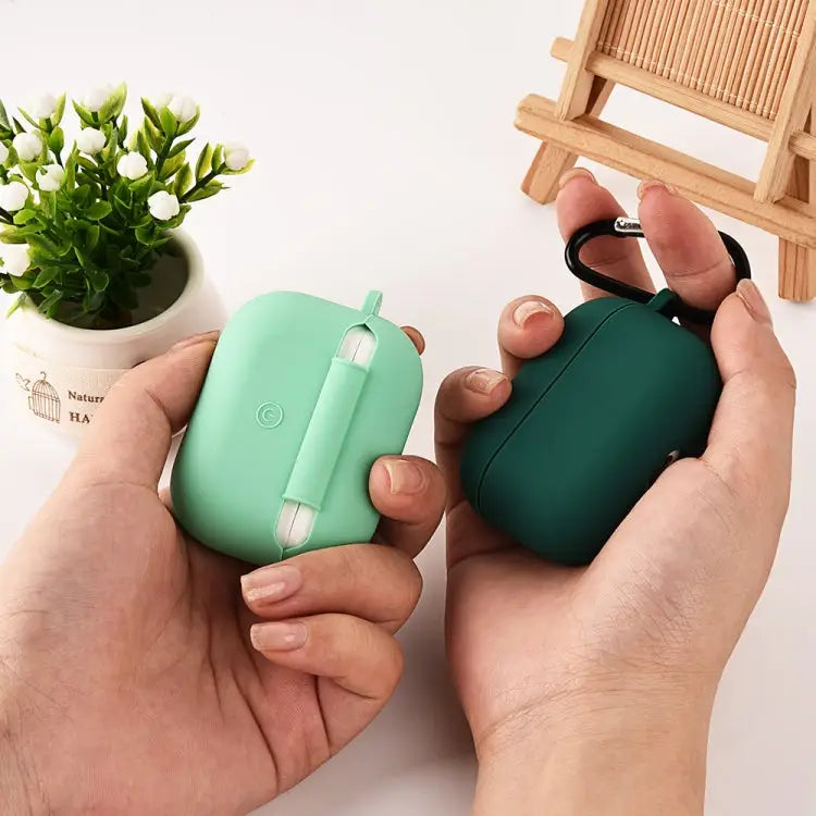 PC Lining Silicone Bluetooth Earphone Protective Case For AirPods 2 / 1 - For AirPods 2 / 1 / Ice Blue