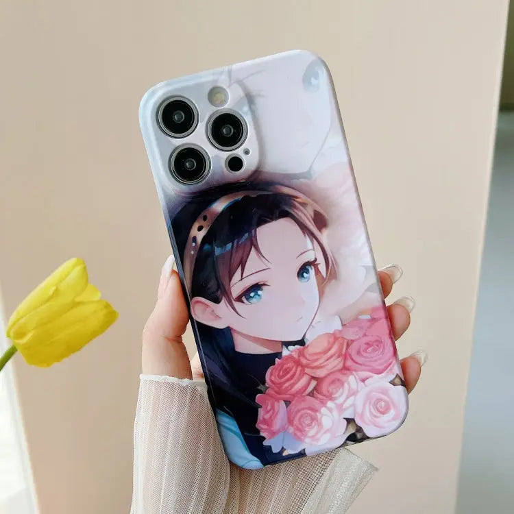 PC Phone Case For iPhone 14 Plus For iPhone 13 Pro Max For iPhone 13 Pro - For iPhone 13 Pro / Holding Roses - Apple