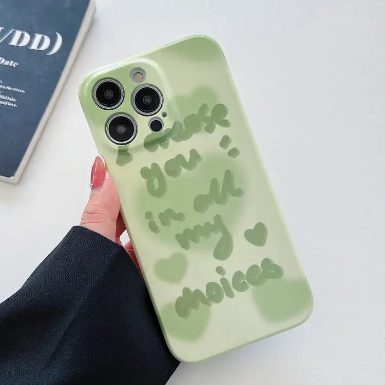 PC Phone Case For iPhone 14 Pro Max For iPhone 14 Pro For iPhone 14 - For iPhone 14 / Green Text - Apple Accessories