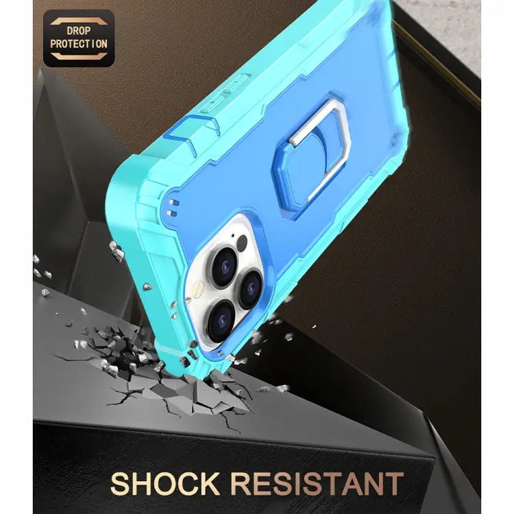 PC + Rubber 3-layers Shockproof Protective Case with Rotating Holder For iPhone 13 Pro For iPhone 13 Pro Max - Apple