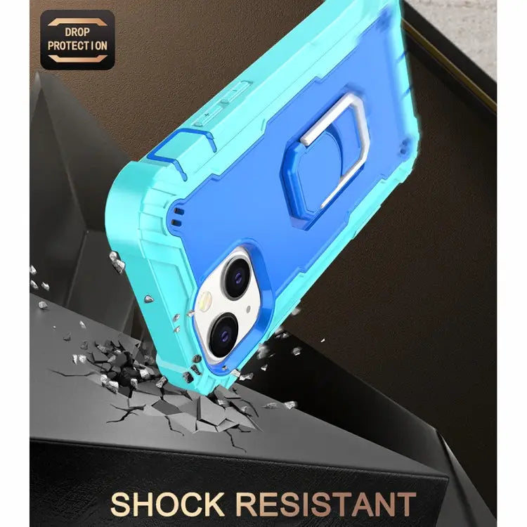 PC + Rubber 3-layers Shockproof Protective Case with Rotating Holder For iPhone 13 mini For iPhone 13 - Apple