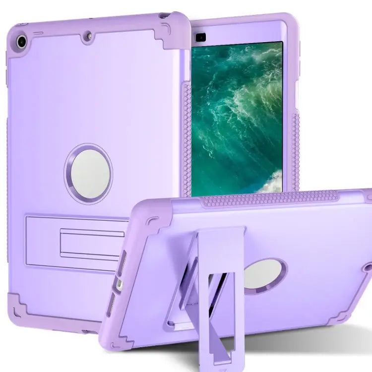 PC + Silicone Holder Tablet Case For iPad 9.7 2018 / 2017 For iPad 10.2 2020 / 2019 - For iPad 9.7 2018 / 2017 / Purple