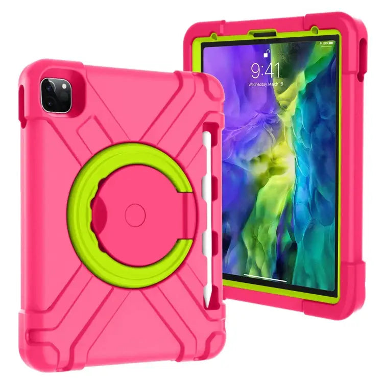 PC + Silicone Shockproof Combination Case with 360 Degree Rotating Holder & Handle For iPad Pro 11 (2020) For Galaxy