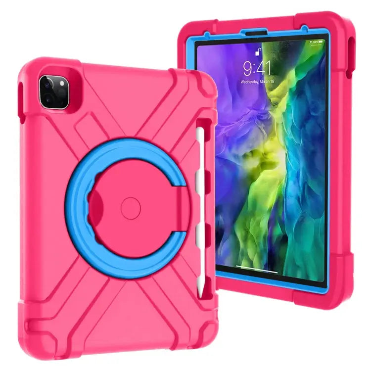 PC + Silicone Shockproof Combination Case with 360 Degree Rotating Holder & Handle For iPad Pro 11 (2020) For Galaxy