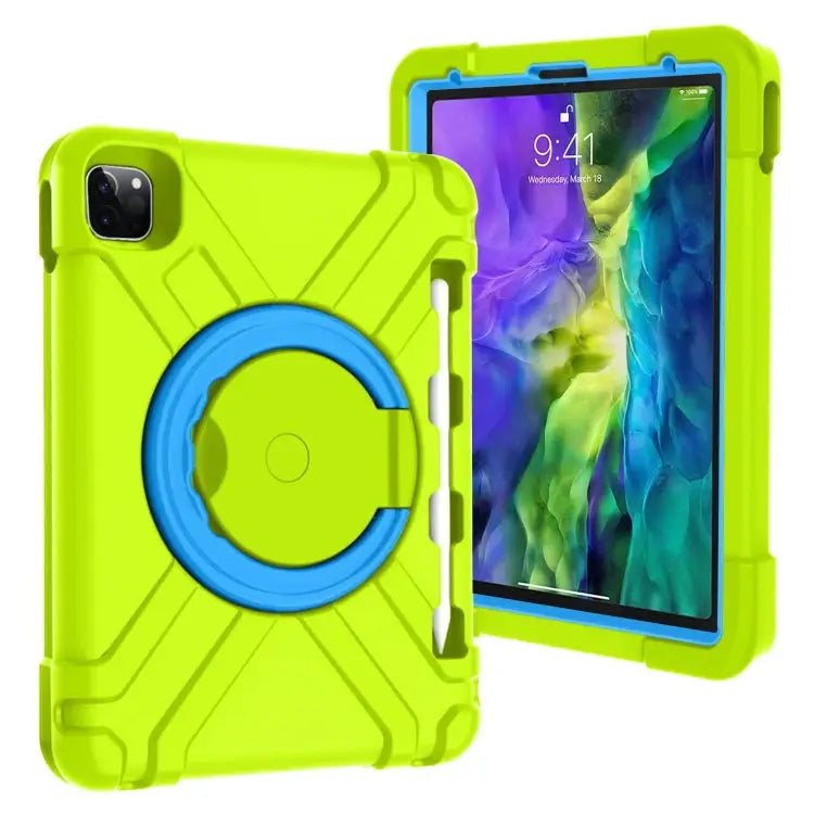 PC + Silicone Shockproof Combination Case with 360 Degree Rotating Holder & Handle For iPad Pro 11 (2020) For Galaxy