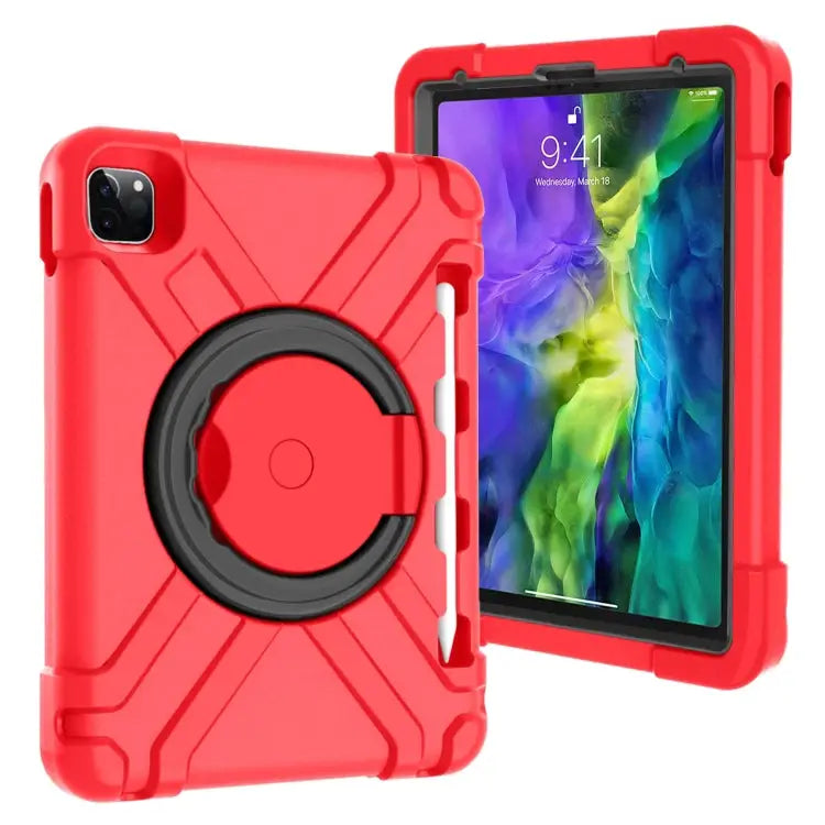 PC + Silicone Shockproof Combination Case with 360 Degree Rotating Holder & Handle For iPad Pro 11 (2020) For Galaxy