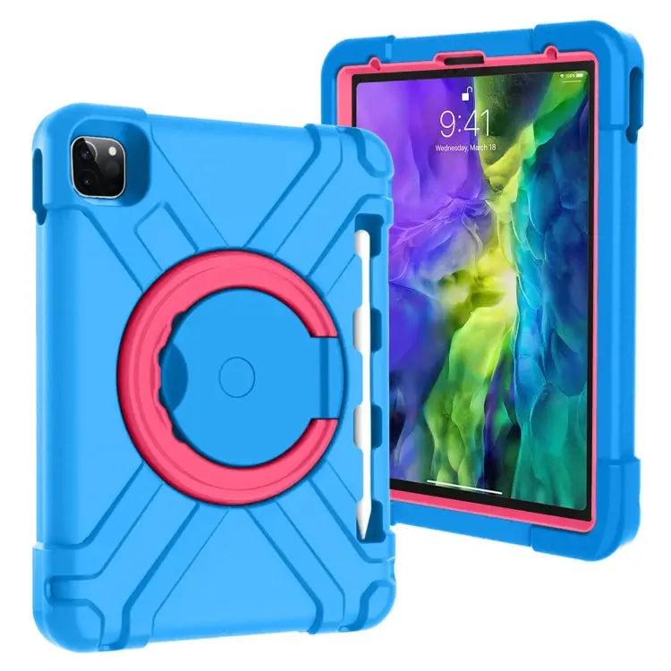 PC + Silicone Shockproof Combination Case with 360 Degree Rotating Holder & Handle For iPad Pro 11 (2020) For Galaxy