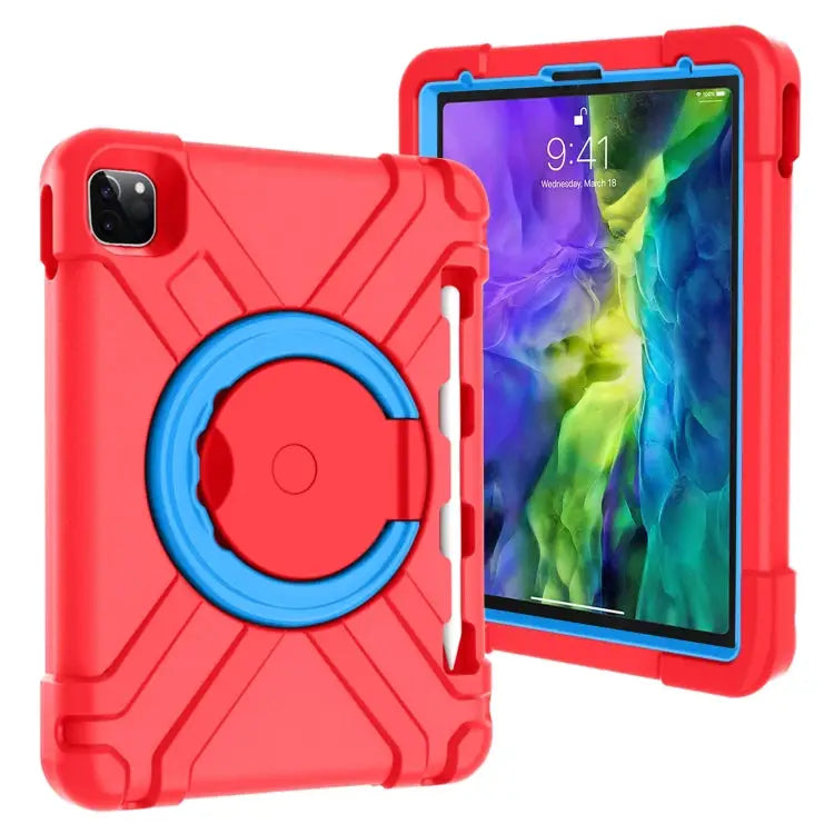 PC + Silicone Shockproof Combination Case with 360 Degree Rotating Holder & Handle For iPad Pro 11 (2020) For Galaxy
