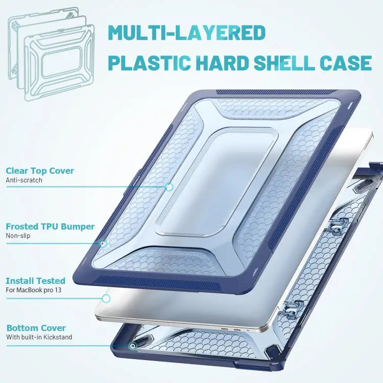 PC + TPU Honeycomb Laptop Protective Case For MacBook Pro 13.3 inch A2338 / A2289 / A2251 (2020) For MacBook Pro 16