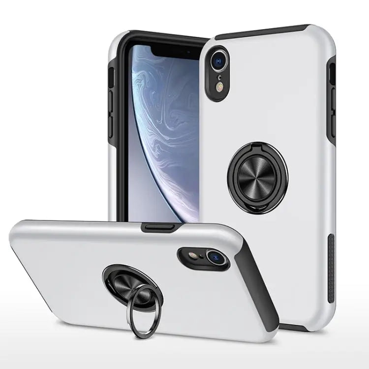 PC + TPU Shockproof Magnetic Protective Case with Invisible Ring Holder For iPhone XS / X For iPhone XR For iPhone XS