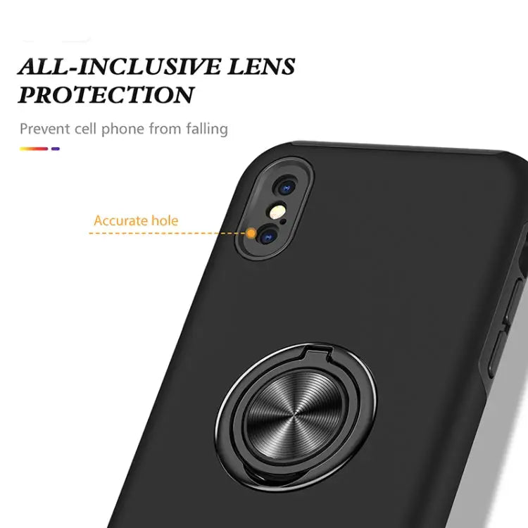 PC + TPU Shockproof Magnetic Protective Case with Invisible Ring Holder For iPhone XS / X For iPhone XR For iPhone XS