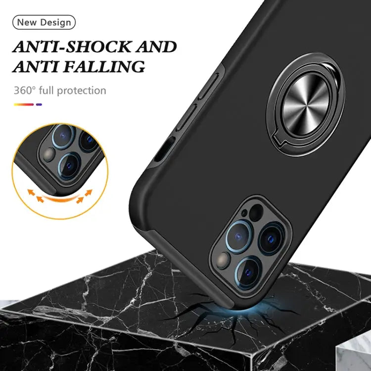 PC + TPU Shockproof Magnetic Protective Case with Invisible Ring Holder For iPhone 12 Pro For iPhone 12 Pro Max - Apple