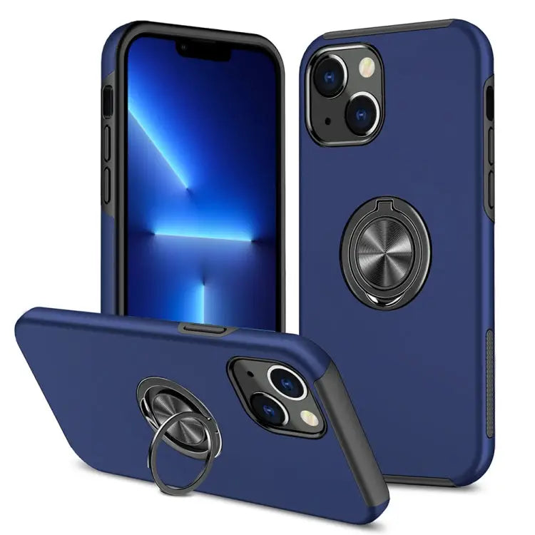 PC + TPU Shockproof Magnetic Protective Case with Invisible Ring Holder For iPhone 13 Pro Max - For iPhone 13 Pro Max