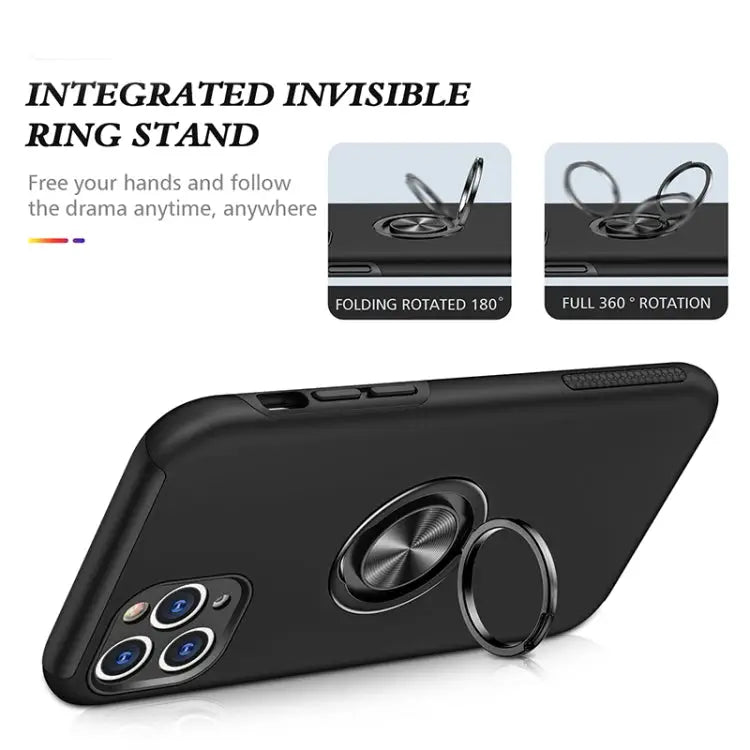 PC + TPU Shockproof Magnetic Protective Case with Invisible Ring Holder For iPhone 11 Pro For iPhone 11 Pro Max