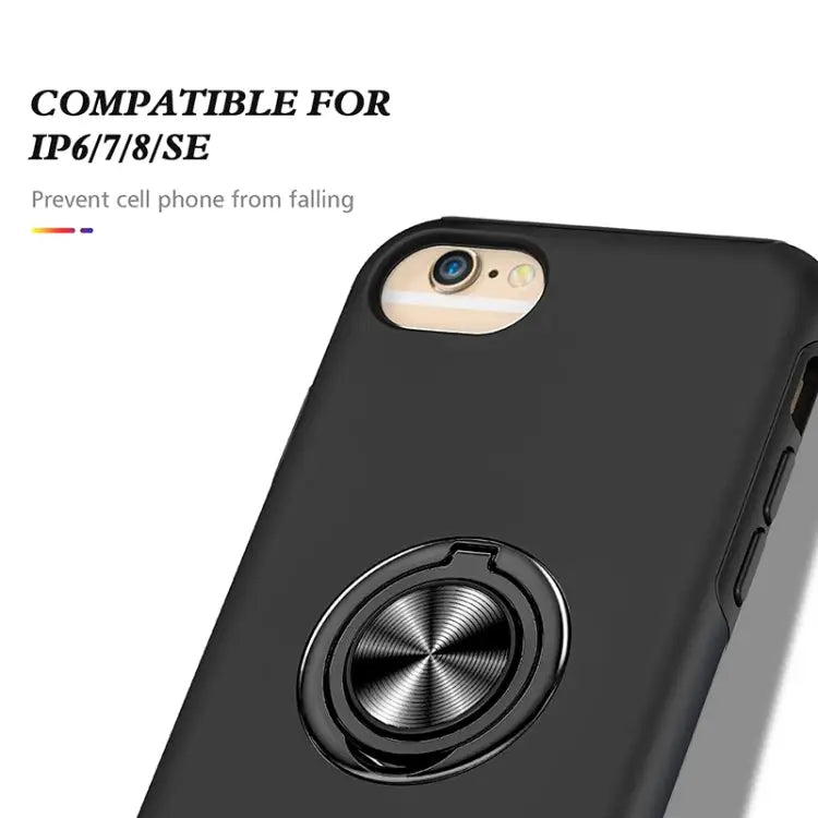 PC + TPU Shockproof Magnetic Protective Case with Invisible Ring Holder
