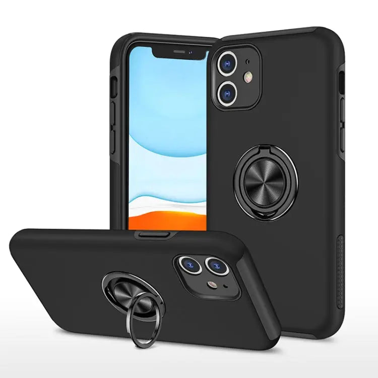 PC + TPU Shockproof Magnetic Protective Case with Invisible Ring Holder For iPhone XS / X For iPhone XR For iPhone XS