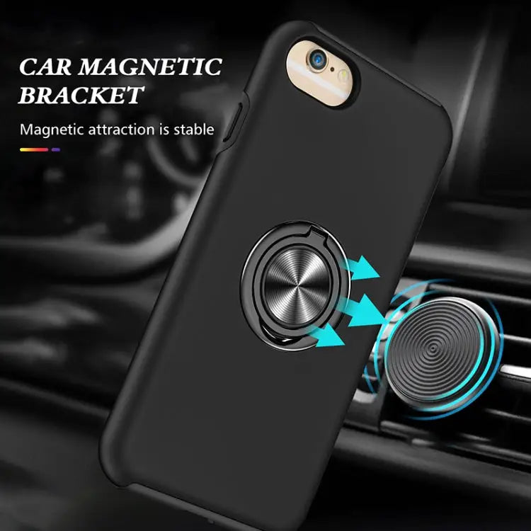 PC + TPU Shockproof Magnetic Protective Case with Invisible Ring Holder