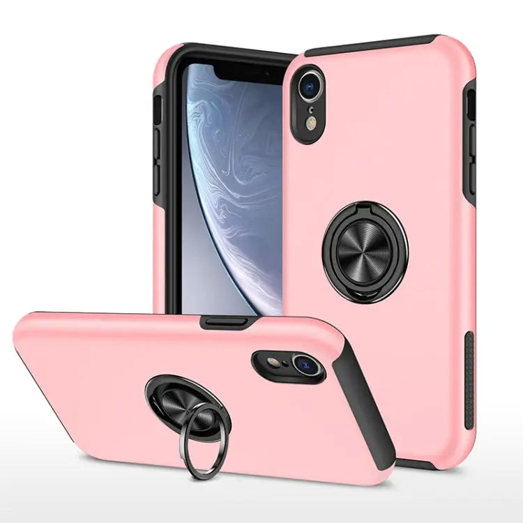PC + TPU Shockproof Magnetic Protective Case with Invisible Ring Holder For iPhone XS / X For iPhone XR For iPhone XS