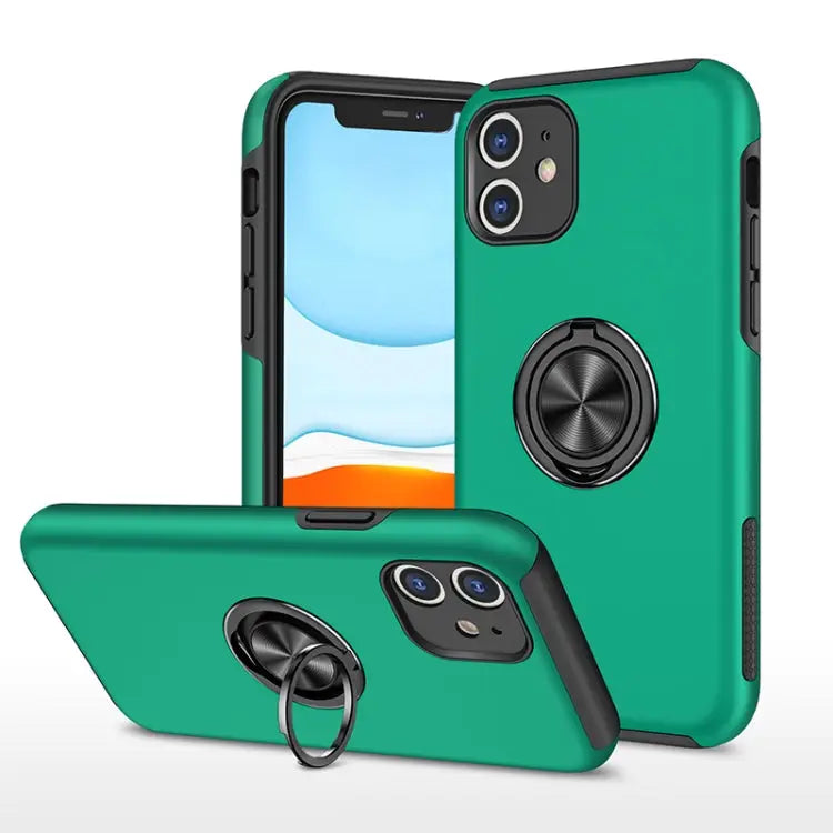 PC + TPU Shockproof Magnetic Protective Case with Invisible Ring Holder For iPhone XS / X For iPhone XR For iPhone XS