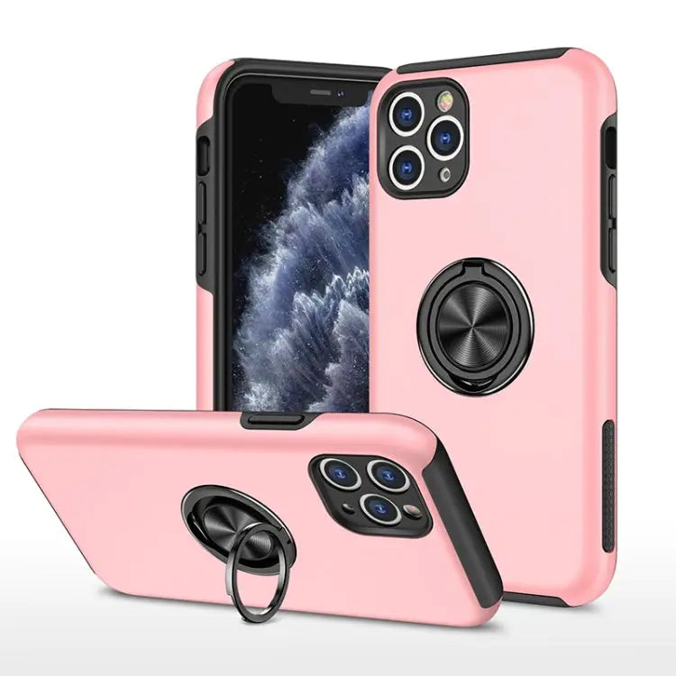 PC + TPU Shockproof Magnetic Protective Case with Invisible Ring Holder For iPhone 11 Pro For iPhone 11 Pro Max