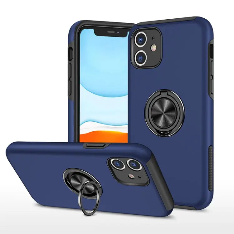 PC + TPU Shockproof Magnetic Protective Case with Invisible Ring Holder For iPhone XS / X For iPhone XR For iPhone XS