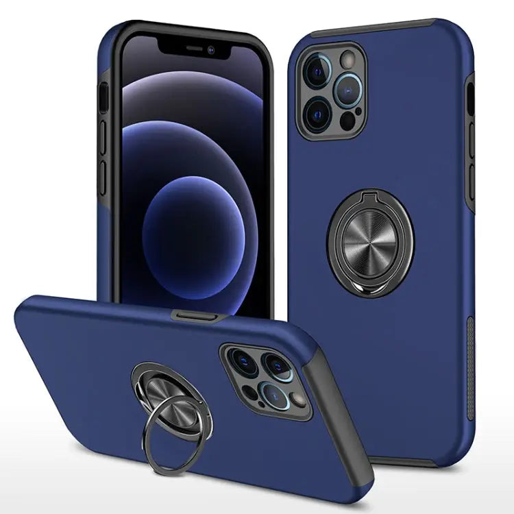 PC + TPU Shockproof Magnetic Protective Case with Invisible Ring Holder For iPhone 12 Pro For iPhone 12 Pro Max