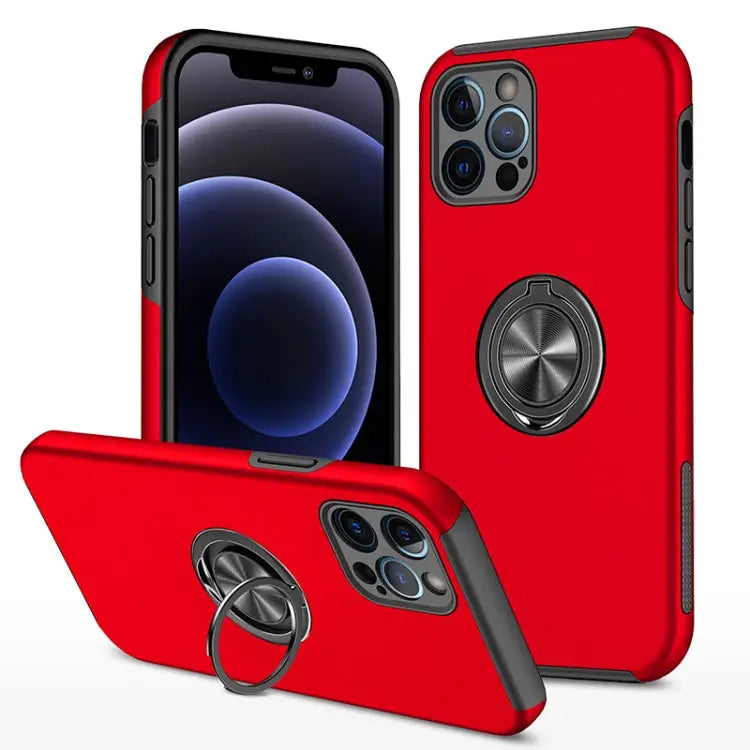 PC + TPU Shockproof Magnetic Protective Case with Invisible Ring Holder For iPhone 12 Pro For iPhone 12 Pro Max