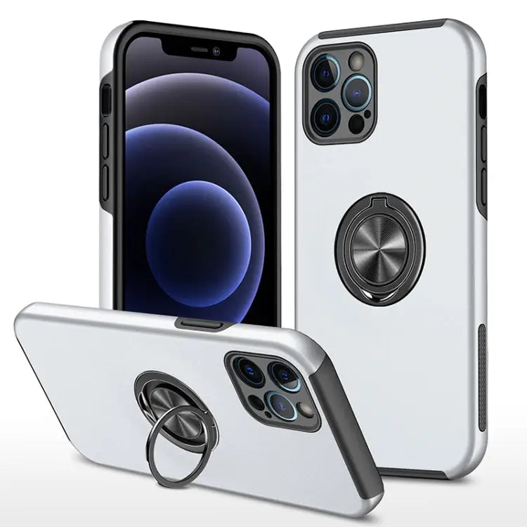 PC + TPU Shockproof Magnetic Protective Case with Invisible Ring Holder For iPhone 12 Pro For iPhone 12 Pro Max
