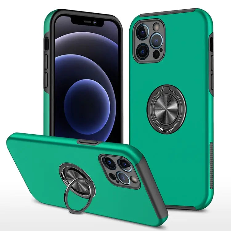 PC + TPU Shockproof Magnetic Protective Case with Invisible Ring Holder For iPhone 12 Pro For iPhone 12 Pro Max